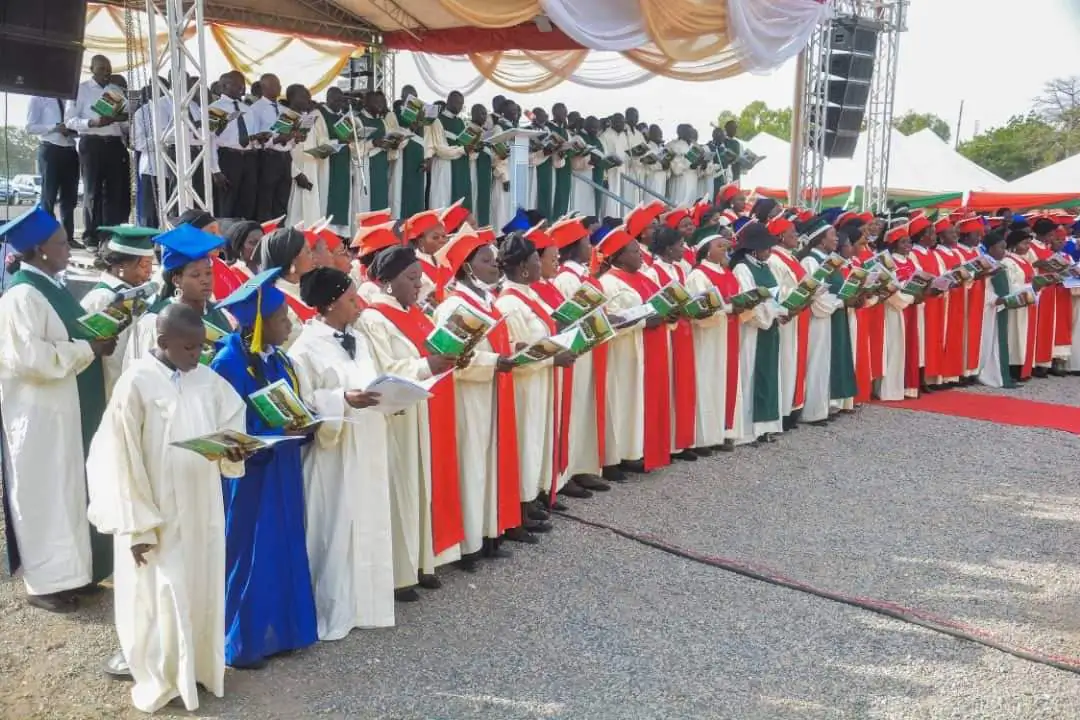 A Christmas choral group in Yola, Nigeria on Dec. 18, 2021. (Tom Garba/The Epoch Times)