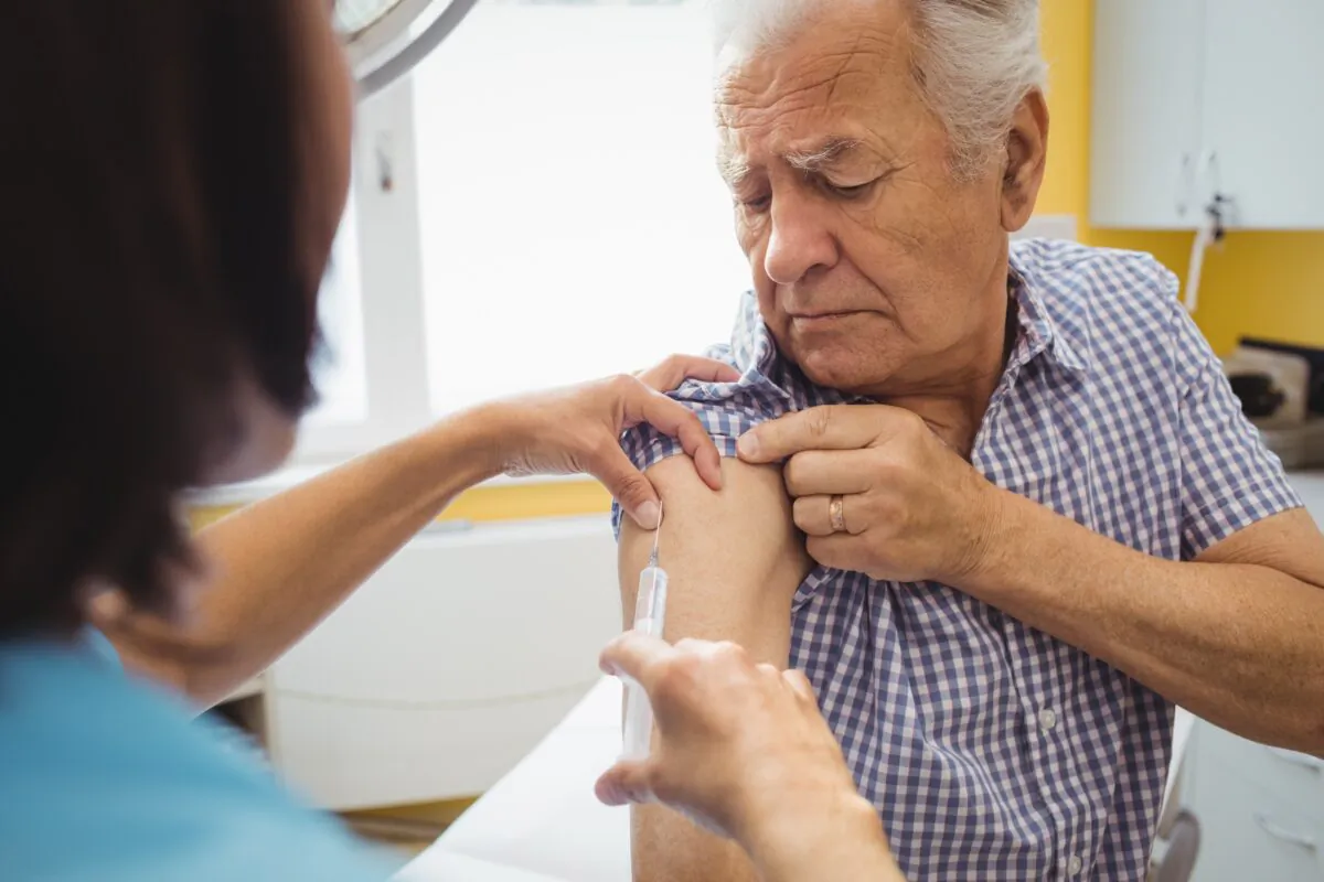 An senior man received a COVID-19 vaccine. (WavebreakmediaMicro/Adobe Stock)