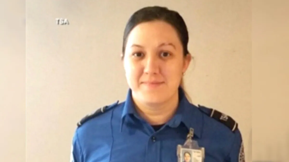 Transportation Security Administration (TSA) officer Cecilia Morales in a file photo. (Transportation Security Administration via AP)