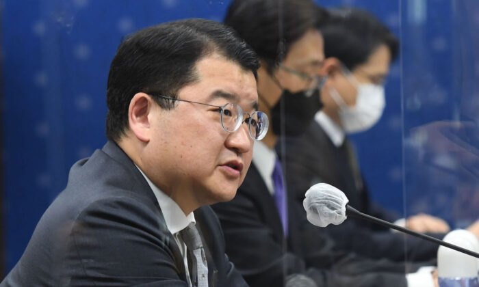 A file image of South Korean vice foreign minister Choi Jong-kun during a meeting at the Ministry of Foreign Affairs in Seoul, South Korea on Dec. 9, 2020. (Jang Dong-Gyu-Korea Pool/Getty Images)