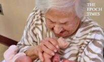 108-Year-Old Great-Great-Grandmother Meets Newborn Baby