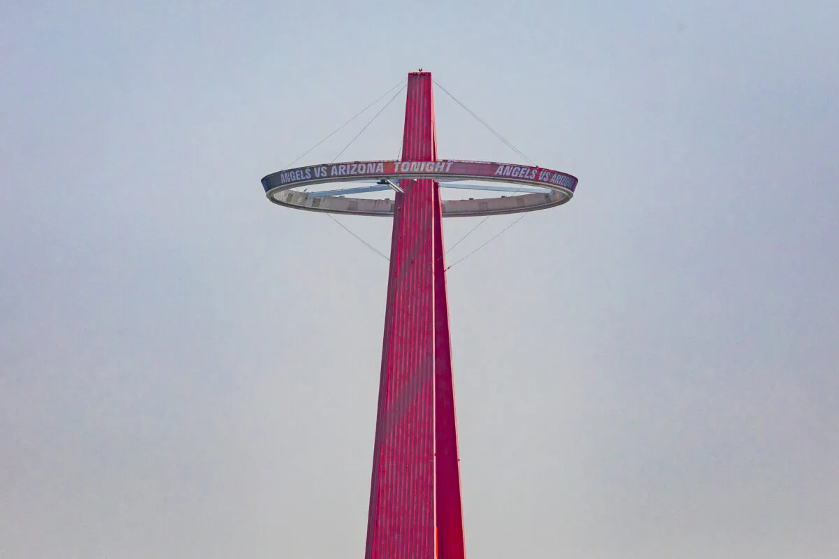 Angel Stadium in Anaheim, Calif., on Sept. 16, 2020. (John Fredricks/The Epoch Times)