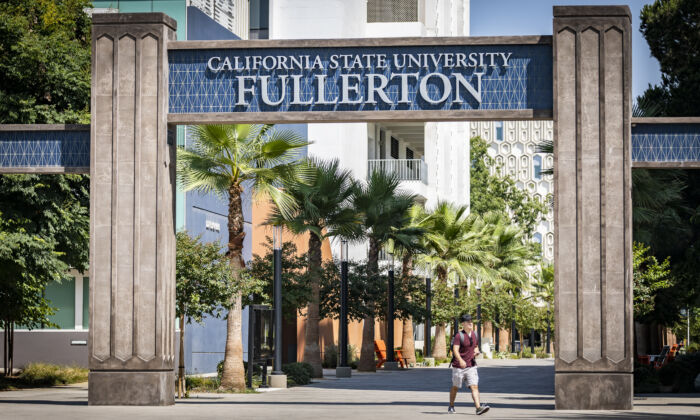 California State University–Fullerton on Aug. 28, 2020. (John Fredricks/The Epoch Times)