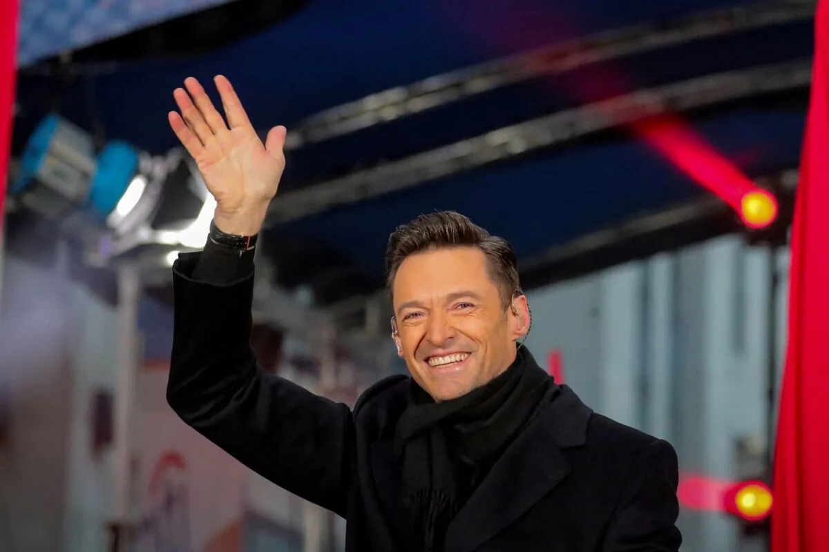 Hugh Jackman waves during his performance on NBC's 'Today' show in New York on Dec. 4, 2018. (Brendan McDermid/Reuters)