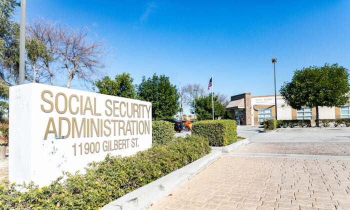A Social Security Administration site in Garden Grove, Calif., on Feb. 19, 2021. (John Fredricks/The Epoch Times)