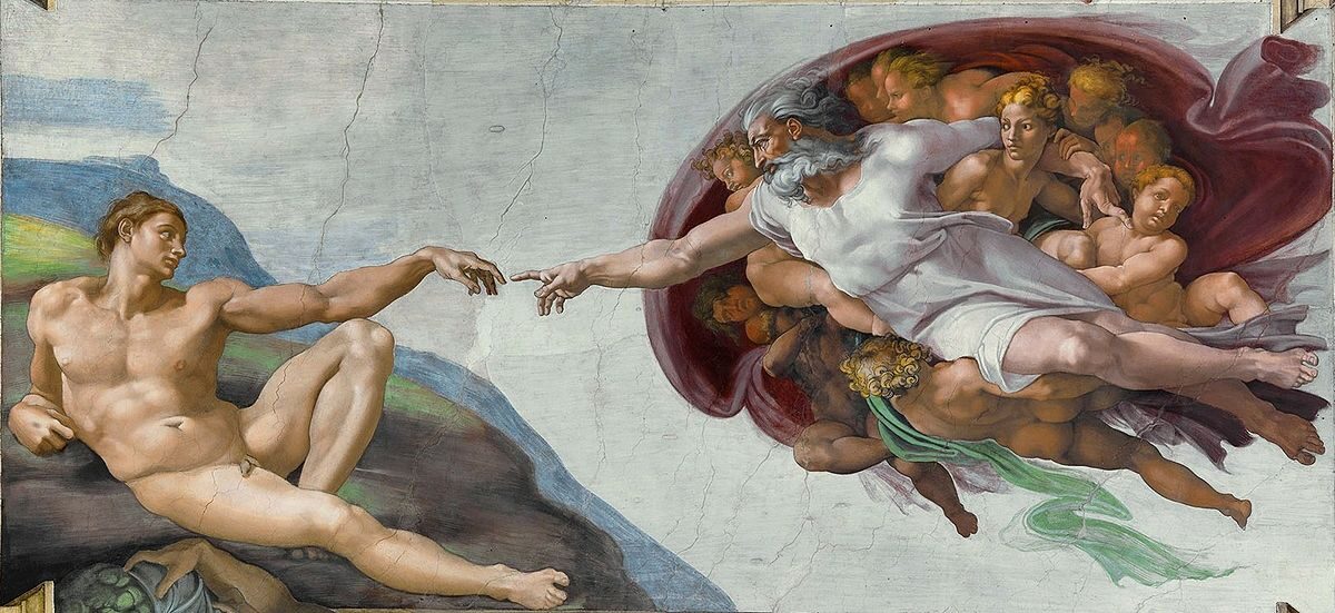 Michelangelo's masterwork in the Sistine Chapel may be considered the apex of the Italian Renaissance, but it was not a break from the work of the Middle Ages. “The Creation of Adam,” 1508–1512, Vatican. (Public Domain)