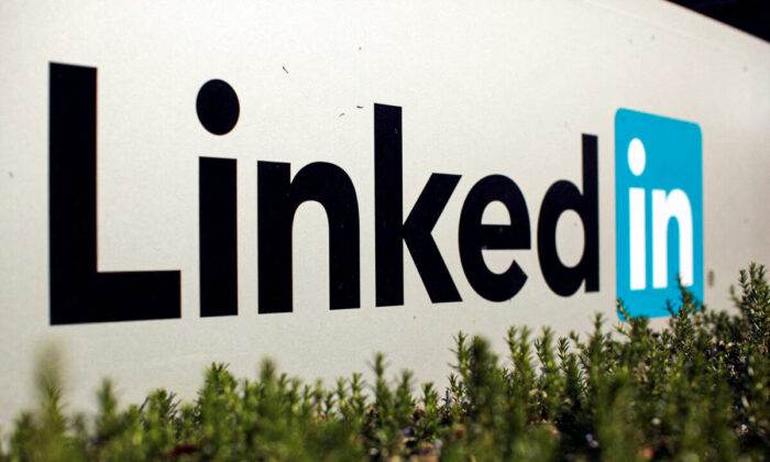 The logo for LinkedIn Corporation is shown in Mountain View, Calif., on Feb. 6, 2013. (Robert Galbraith/Reuters)