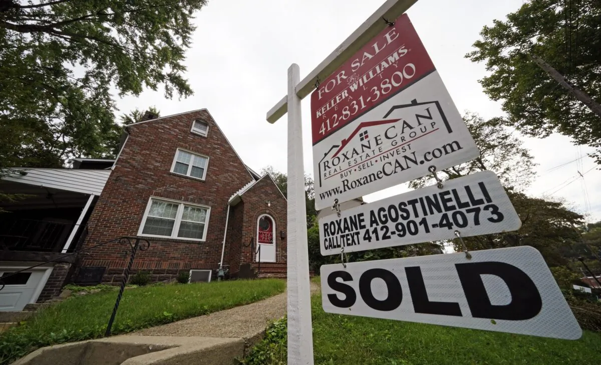 Photo of a home sold in Mount Lebanon, Pa., on Sept. 21, 2021. (Gene J. Puskar/AP Photo)