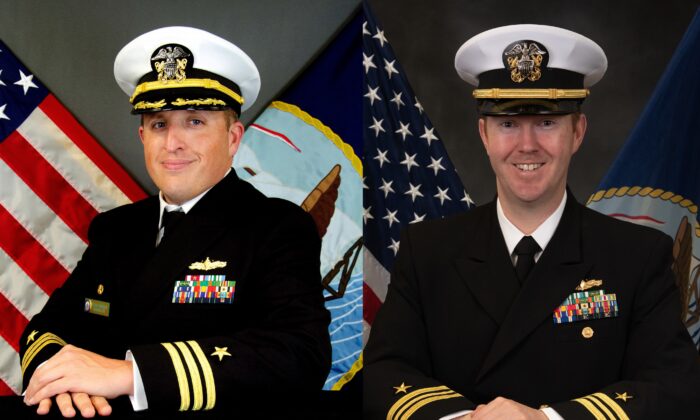 Cmdr. Richard J. Zamberlan (L) and Cmdr. Phillip Lundberg (R). (U.S. Navy)
