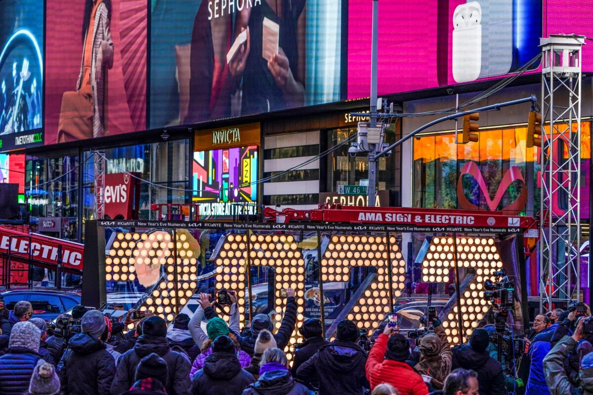 New Year's Eve is displayed in Times Square