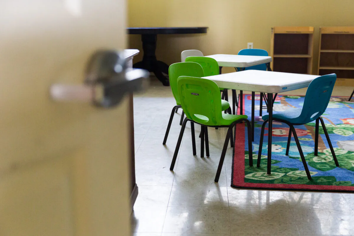 File photo of a classroom on March 10, 2021. (John Fredricks/The Epoch Times)