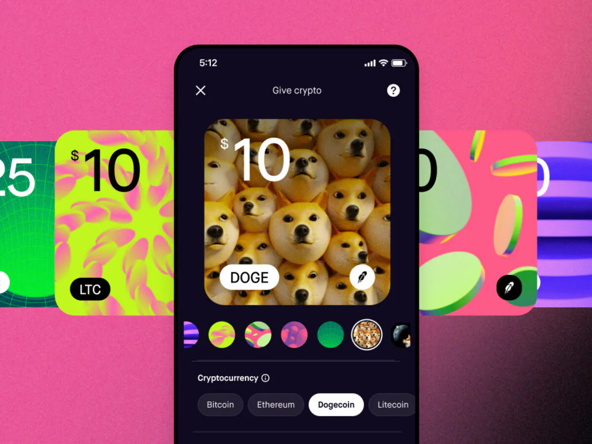 A photo representing the cryptocurrency Dogecoin. (Courtesy of Robinhood)