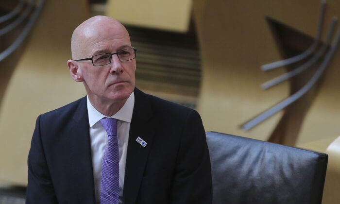 Scottish Deputy First Minister John Swinney has been reported to the UK Statistics Authority after he was accused of misrepresenting data to justify the region’s COVID-19 restrictions. (Fraser Bremner/Scottish Daily Mail/PA)