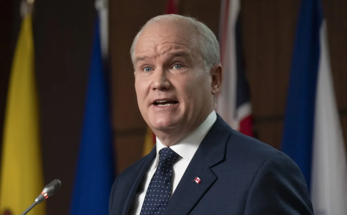 Conservative leader Erin O’Toole speaks during a news conference, Jan. 24, 2022 in Ottawa. (The Canadian Press/Adrian Wyld)