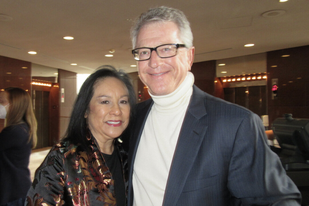 Richard Denzer and his wife, Toni, attended Shen Yun Performing Arts at Segerstrom Center for the Arts, Costa Mesa, Calif., on Dec. 31, 2021. (Jana Li/The Epoch Times)