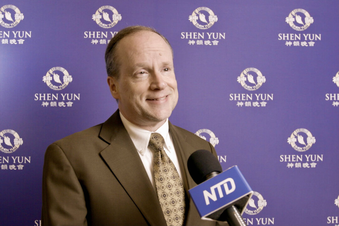 John Hood at the Shen Yun Performing Arts performance at Duke Energy Center for the Performing Arts–Raleigh Memorial Auditorium, on Dec. 31, 2021. (NTD Television)