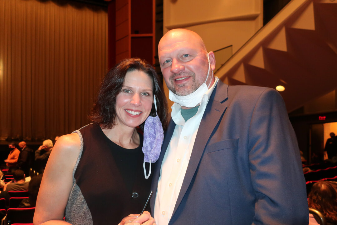 Jeff Pace and his wife attended Shen Yun Performing Arts at Marcus Performing Arts Center, Milwaukee, Wisconsin on Jan,1, 2022. (Stacey Tang/The Epoch Times)
