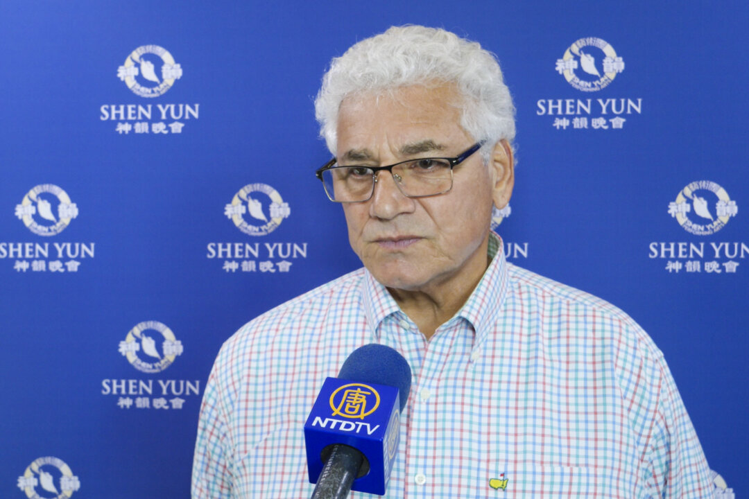 Mike Ammirata, president, Resource Solutions Plus, at the Shen Yun performance in Jacksonville, Florida, on Jan. 1, 2022. (NTD Television)