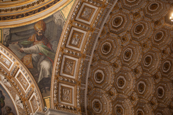 St Peters Basilica-mosaic-coffered ceiling-