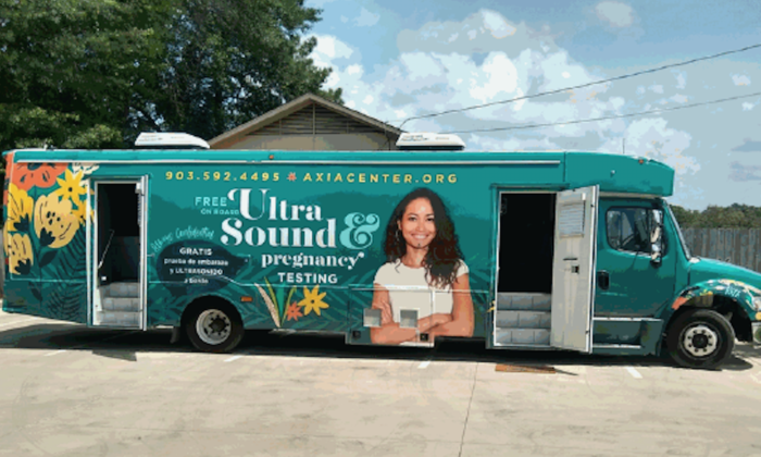 8 The Mobile Pregnancy Resource truck at Axia, Lindale Texas. Courtesy photo, Axia. 7665