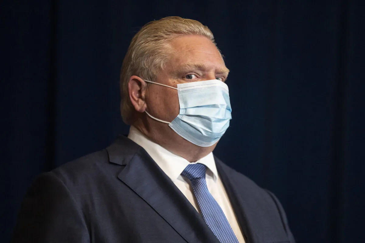 Ontario Premier Doug Ford attends a news conference in Toronto on Jan. 3, 2022. (Chris Young/The Canadian Press)