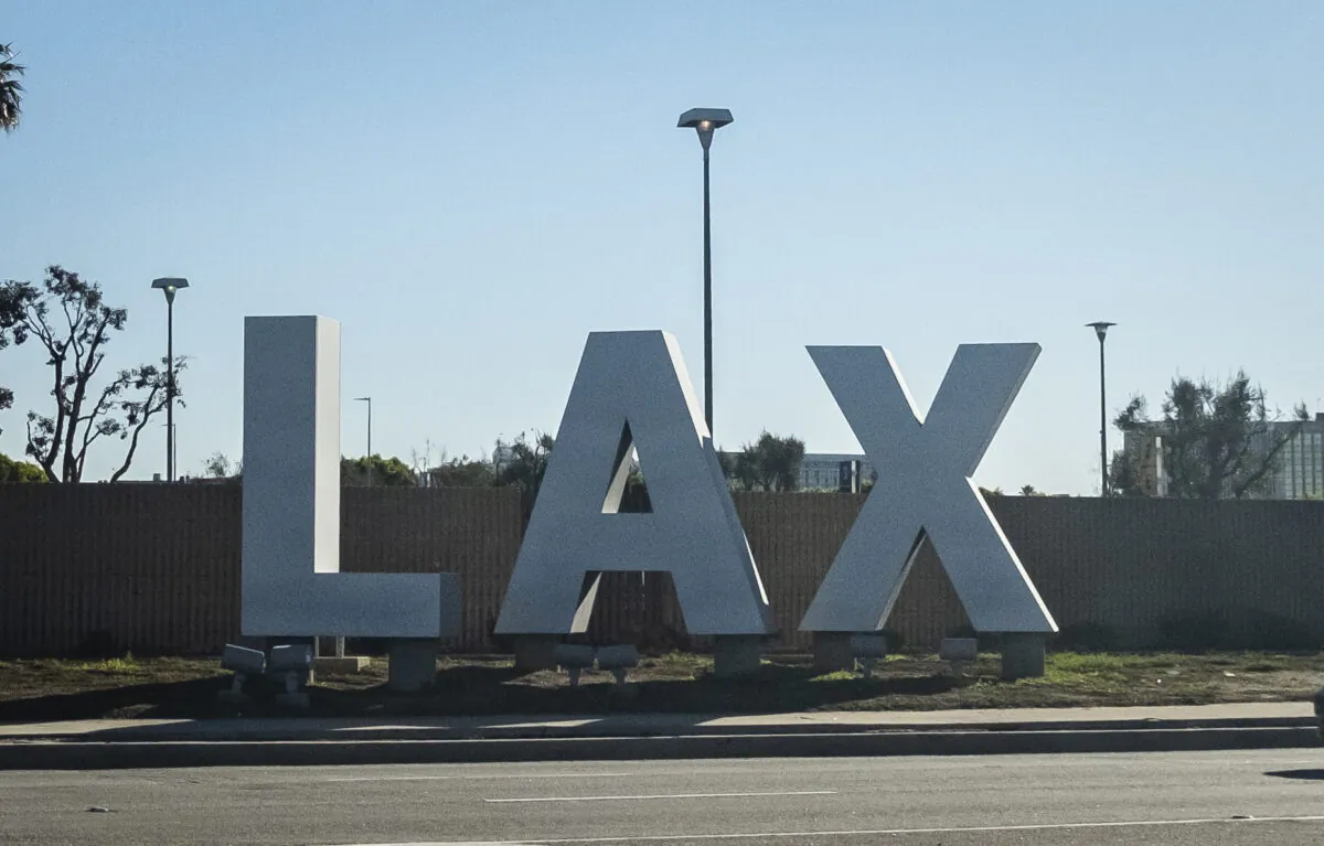 Los Angeles International Airport in Los Angeles on Jan 2, 2022. (John Fredricks/The Epoch Times)