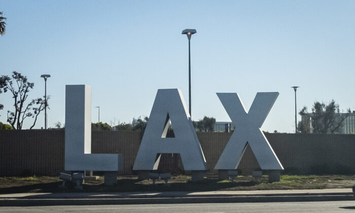 Los Angeles International Airport in Los Angeles, Calif., on Jan 2, 2022. (John Fredricks/The Epoch Times)