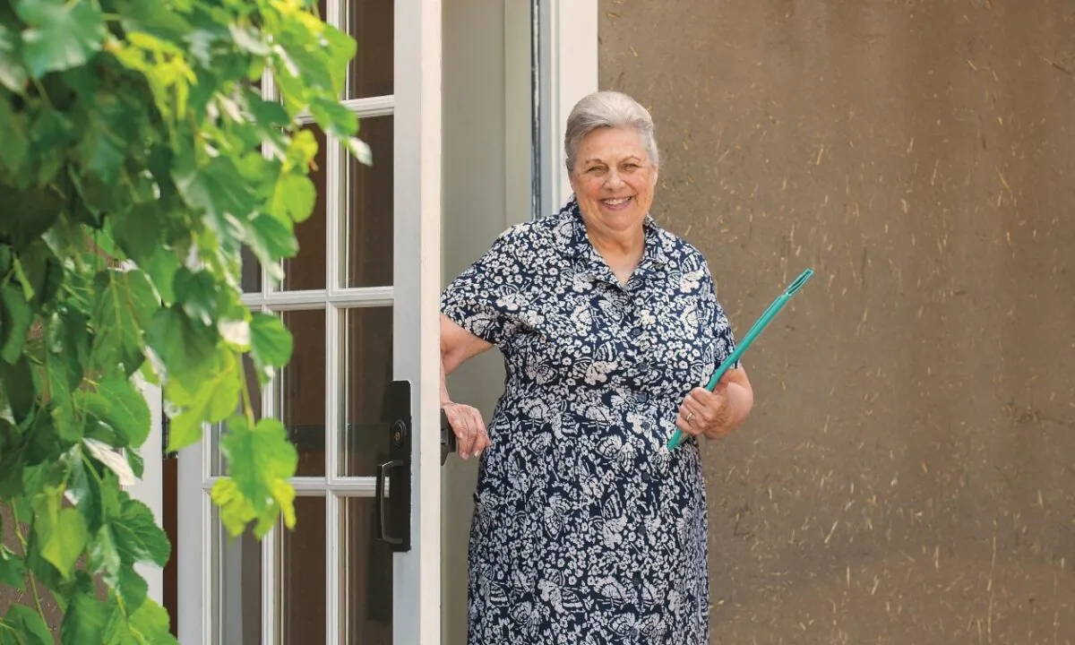 Florence Jaramillo—or Mrs. J, as locals know her—opened Rancho de Chimayó with her ex-husband, Arturo Jaramillo, in 1965. Now, at age 90, she's still going strong. (Chris Corrie Photography)