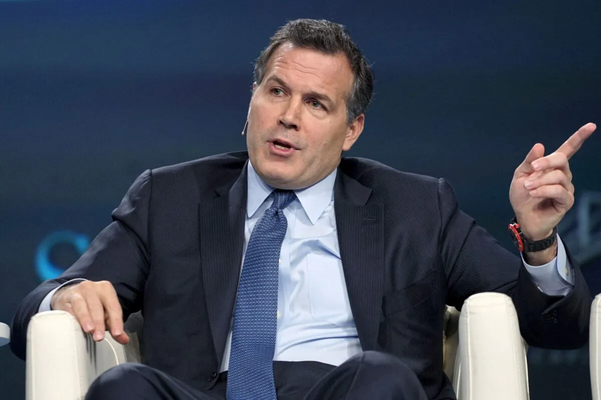 David McCormick of Bridgewater Associates speaks on a panel at the annual Skybridge Alternatives Conference in Las Vegas, Nev., on May 7, 2015. (Rick Wilking/Reuters)