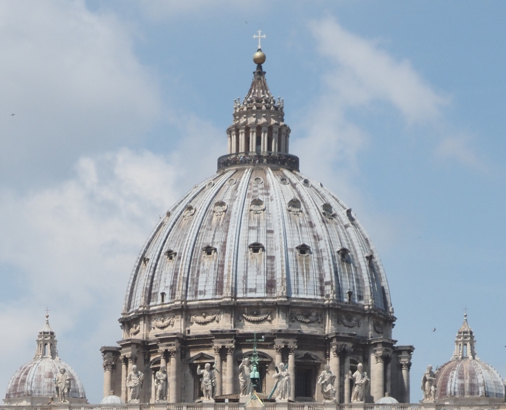 Detail,Of,The,Dome,Of,St,Peter's,Basilica,In,Rome.vatican.