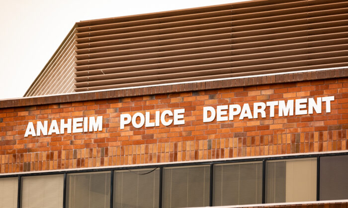 Anaheim Police Department in Anaheim Calif., on Sept. 10, 2020. (John Fredricks/The Epoch Times)