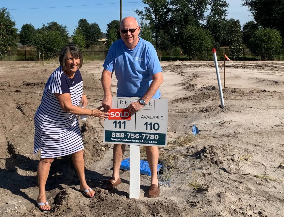 Claudia and Daniel Pisano celebrating their December 2021 move to Florida to build a home near their grandchildren. (Courtesy of Chris Pisano)