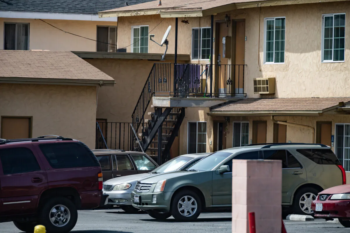 The Anaheim Tropic Motel in Anaheim, Calif., on April 6, 2021. (John Fredricks/The Epoch Times)