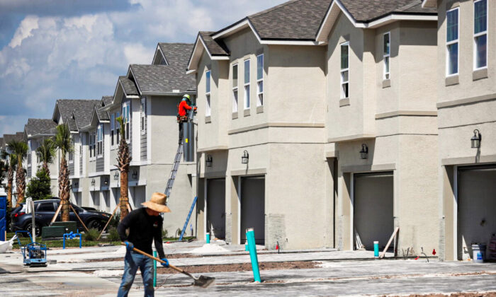 Homes under construction in Tampa, Fla., on May 5, 2021. (Octavio Jones/Reuters)
