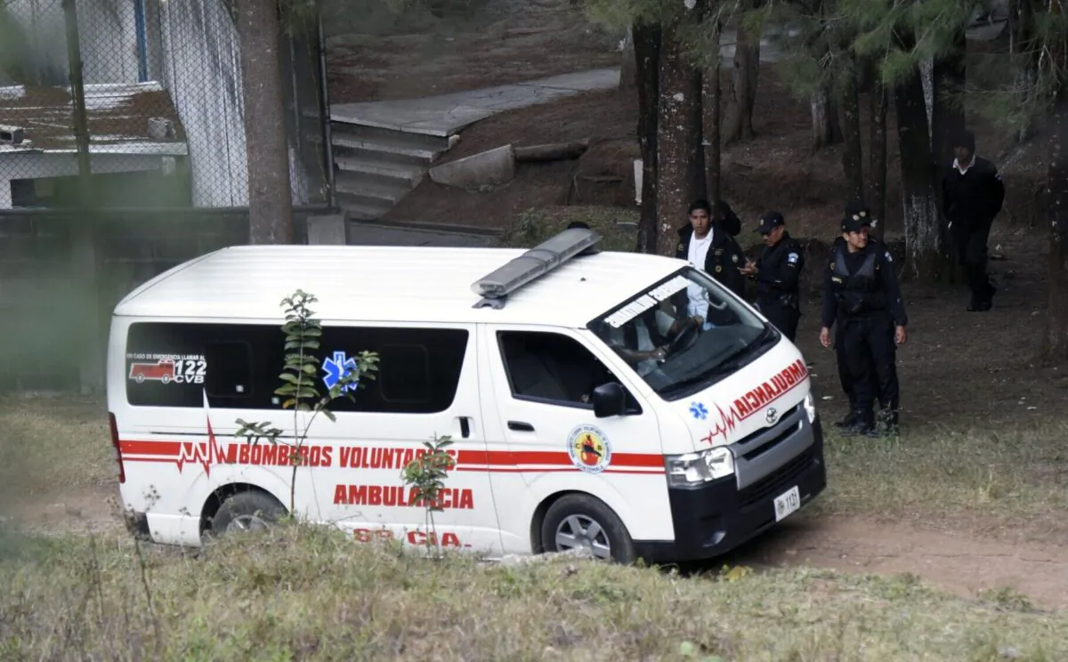 An ambulance is pictured in this file photo taken in San Jose Pinula, east of Guatemala City, on March 20, 2017. (Johan Ordonez/AFP via Getty Images)