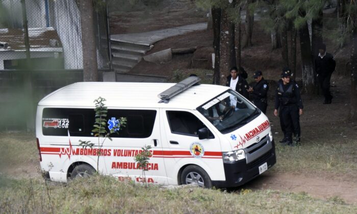 An ambulance is pictured in this file photo taken in San Jose Pinula, east of Guatemala City, on March 20, 2017. (Johan Ordonez/AFP via Getty Images)