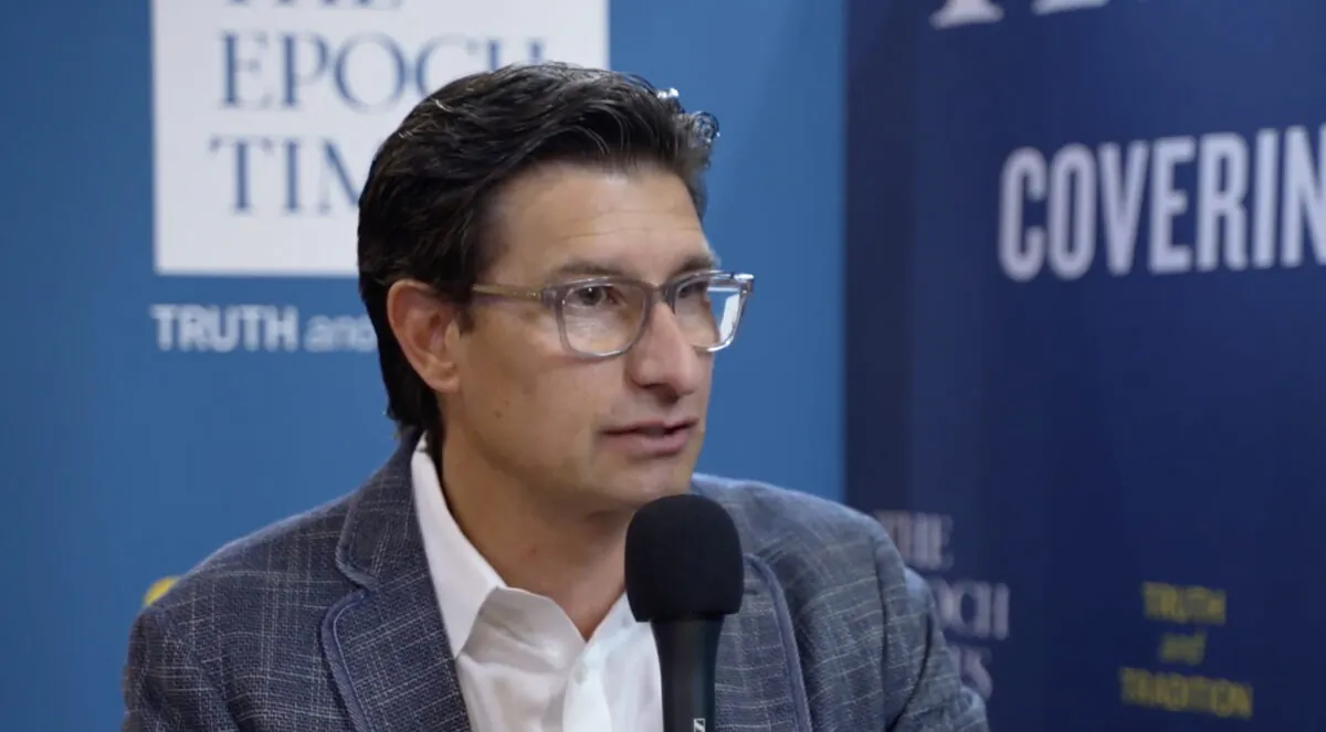 Jaco Booyens in an interview with EpochTV's Amercian Thought Leaders broadcast on July 24, 2021. (The Epoch Times)