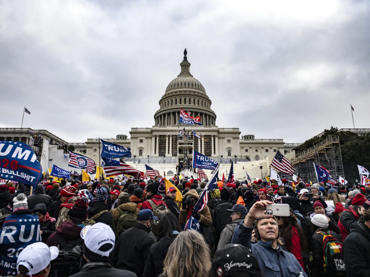 Protesters at the U.S. Capitol in Washington on Jan. 6, 2021. (Jose Luis Magana/AP Photo)