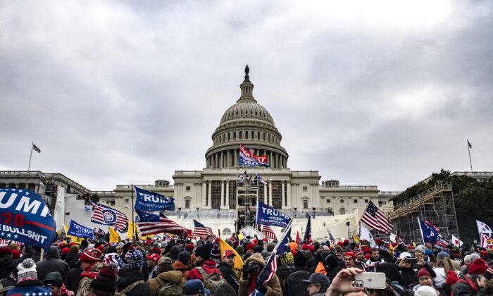 Supporters of President Donald Trump at the U.S. Capitol in Washington on Jan. 6, 2021. (Jose Luis Magana/AP Photo)