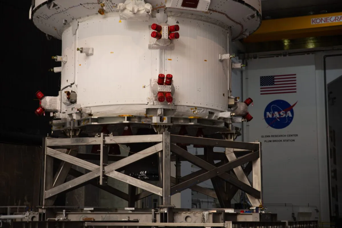 Orion Spacecraft at NASA Plum Brook Station in Sandusky, Ohio, on March 14, 2020. (Brad Lee/AFP via Getty Images)