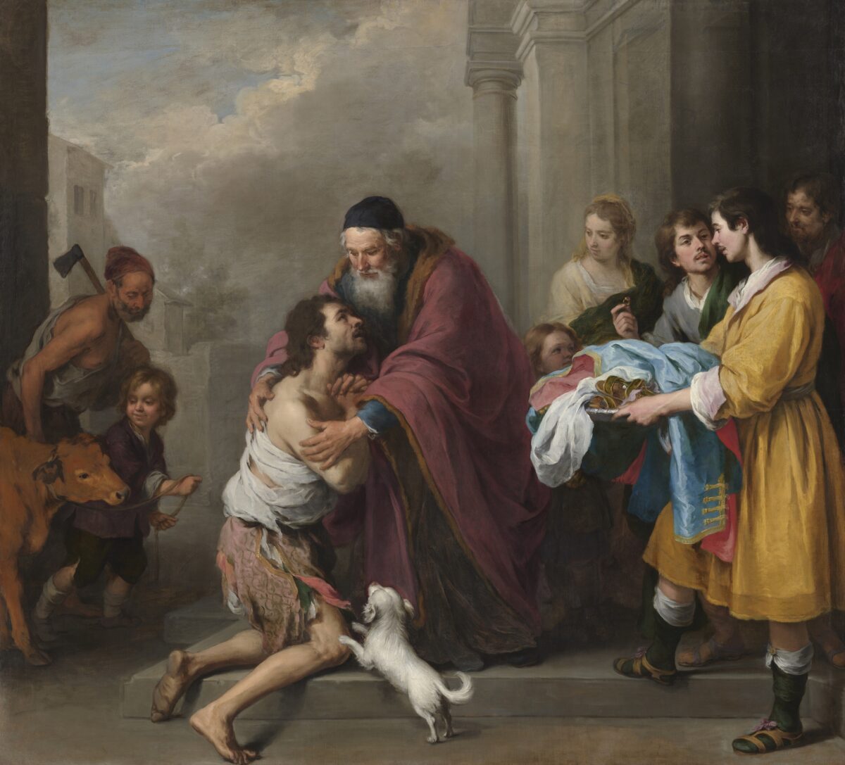 "The Return of the Prodigal Son," 1667 or 1670 by Bartolomé Esteban Murillo. Oil on canvas; 93 1/16 inches by 102 3/4 inches. Gift of the Avalon Foundation, National Gallery of Art, Washington, DC. (Courtesy of National Gallery of Art, Washington)