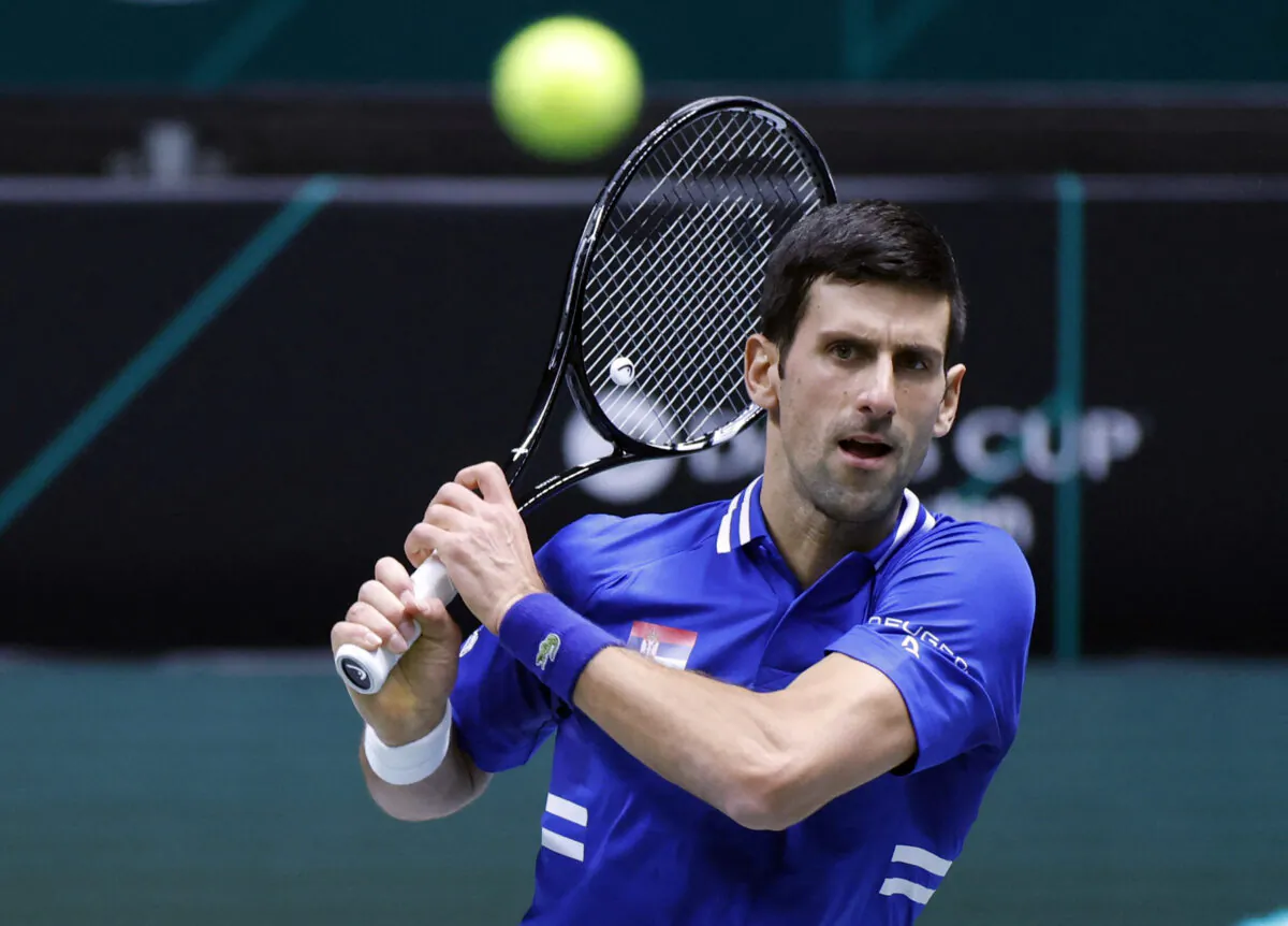 Serbia's Novak Djokovic plays during a match in Austria in a file photograph. (Leonhard Foeger/Reuters)