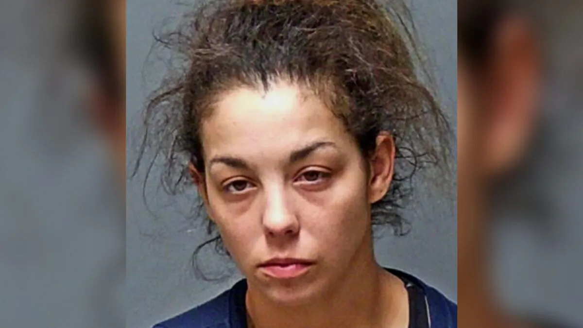 This booking photograph shows Kayla Montgomery, 31, of Manchester, N.H.(N.H. Attorney General's office via AP)