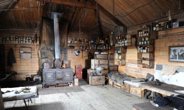 A general view of the wooden hut built by Earnest Shackleton in 1907, visited by Prince Albert Of Monaco, now kept by Dr David G Ainley in Cape Royds on January 15, 2009 in Antartica.  (Monaco Palace via Getty Images)