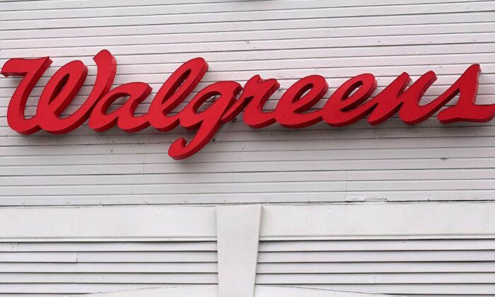 The Walgreens logo on the front of a store, in Cambridge, Mass., on July 14, 2021. (Charles Krupa/AP Photo)
