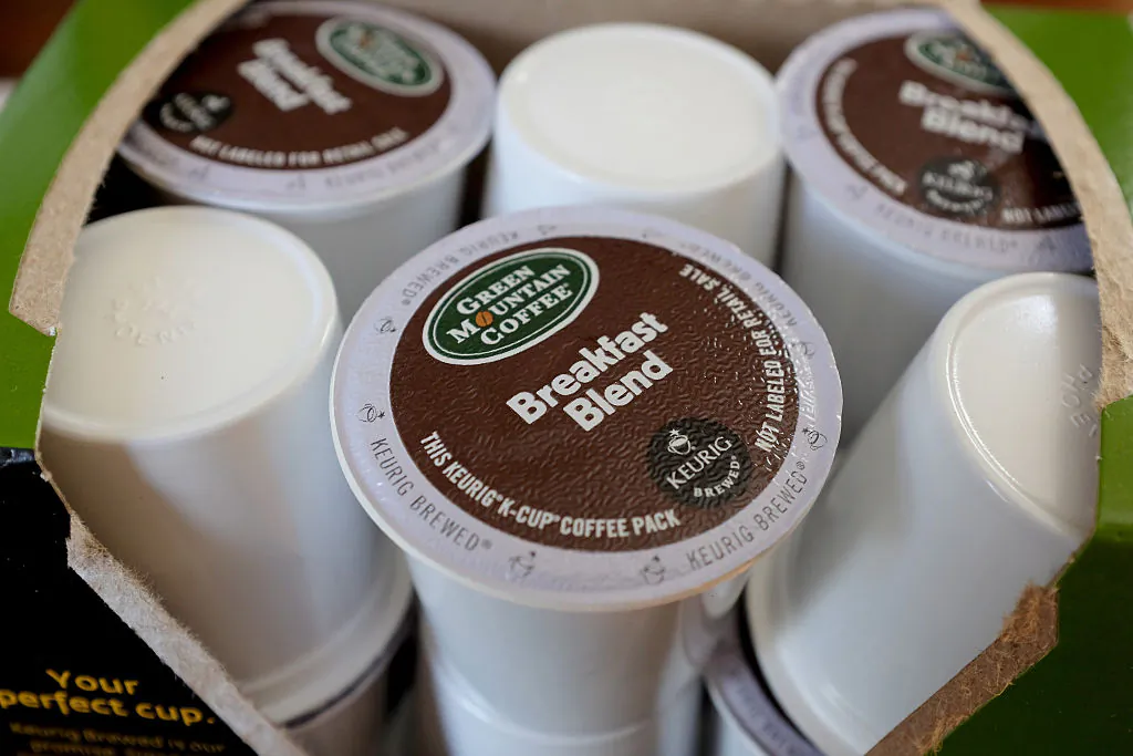 Keurig Green Mountain Inc. K-Cup coffee packs are seen on March 5, 2015 in Miami, Florida. (Getty Images/Joe Raedle)