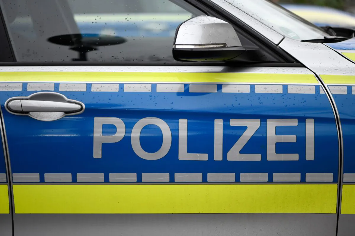 A police car in Germany, on Jan. 27, 2020. (Ina Fassbender/AFP via Getty Images)