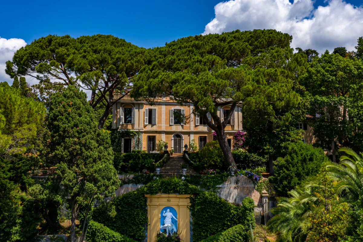 Located on a hilltop on the Italian Riviera, Villa Le Magnolie provides its owners with a secluded world at one of Italy’s most cherished retreats. (Courtesy of Savills)