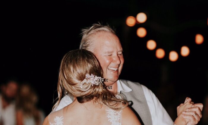 Stephen Judge dances with his only daughter, Caitlin Judge, at her 2016 wedding. (Courtesy of Caitlin Judge)