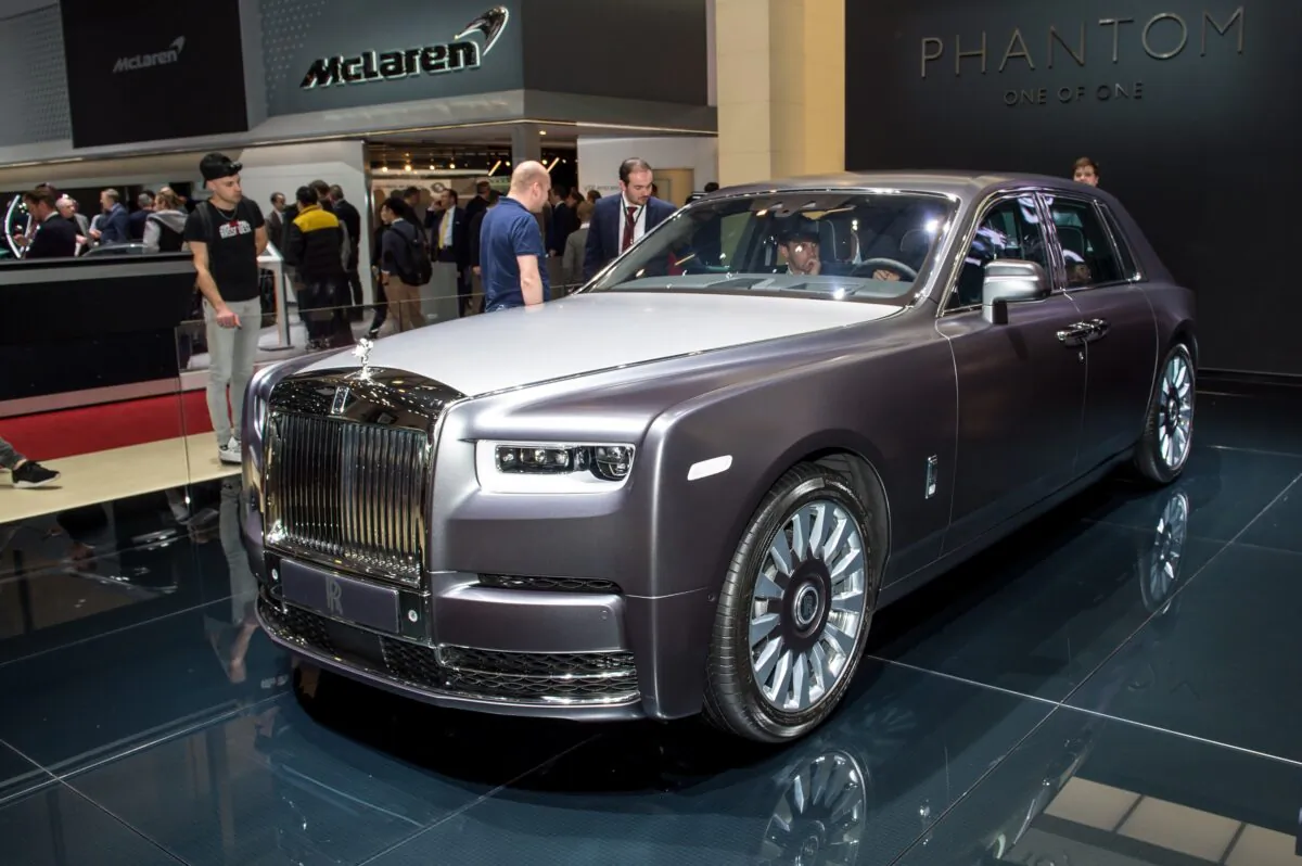 The Rolls-Royce Phantom is displayed at the 88th Geneva International Motor Show in Geneva on March 7, 2018. (Robert Hradil/Getty Images)